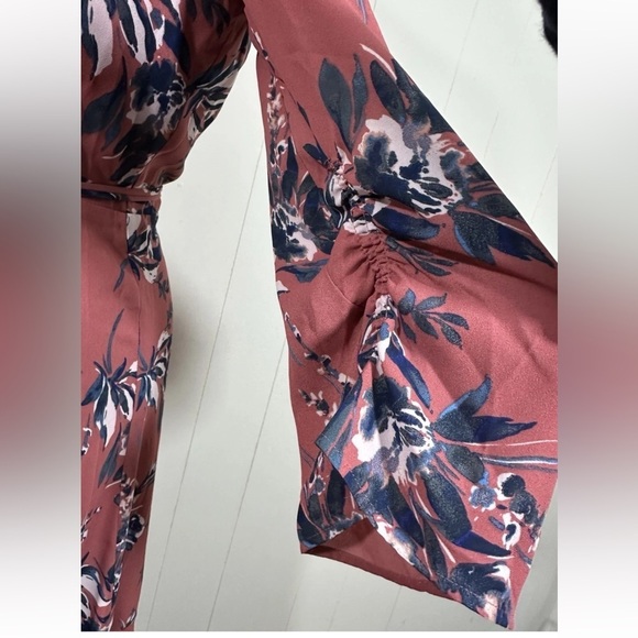 NWT Charles Henry Women’s Floral Geniune Wrap Dress Midi Size L - Picture 5 of 13